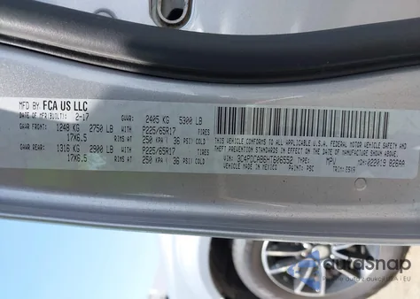 2017 Dodge Journey Se z USA, uszkodzony, nr VIN 3C4PDCAB6HT606552